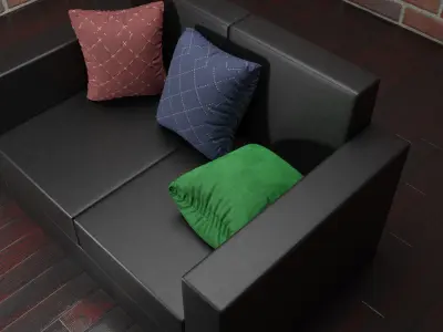 Interior sofa Free low-poly 3D model