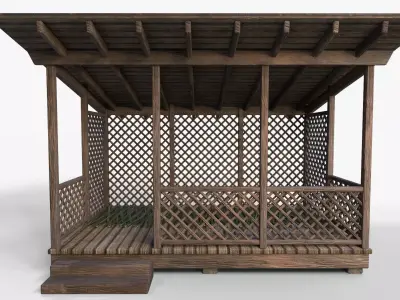 Chicken Coop Low-poly 3D model