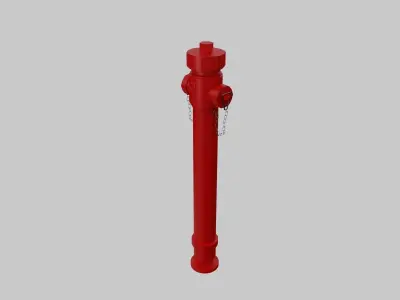 Fire Hydrant - Tall and Slim - Safety and Emergency Equipment Low-poly 3D model