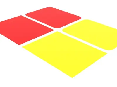 Football Penalty Cards 3D model