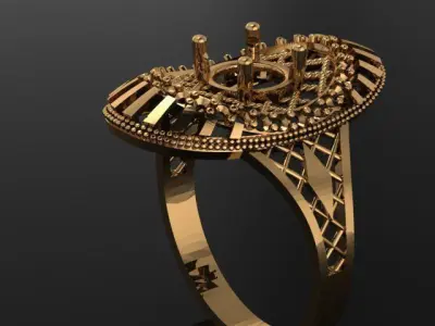 women fusion ring 3d print ultra light 3D print model