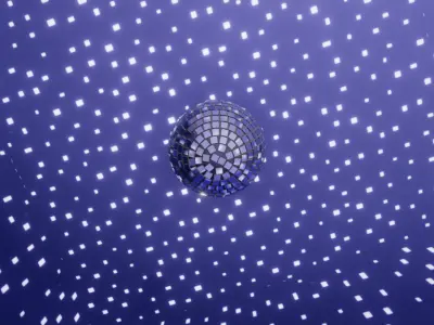 Mirror ball Low-poly 3D model