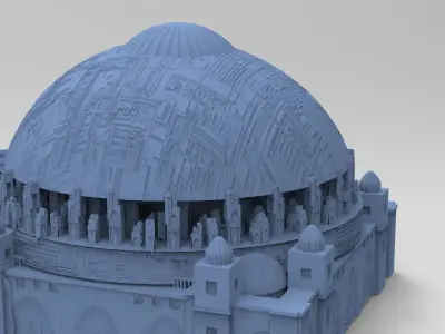 Sci fi City Dome palace big 3D model