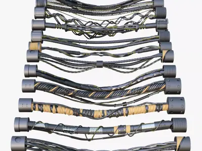 SciFi Cable Kitbash M1 3D model