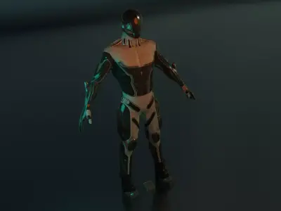 sci fi character soldier Low-poly 3D model