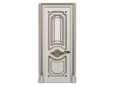 Door0004 carved wooden door 3D model