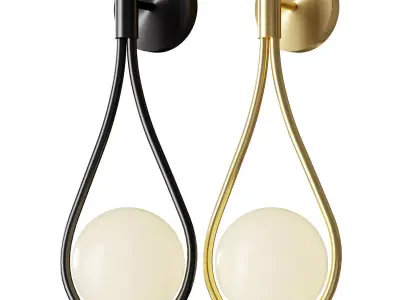 Tococo LP313 Golden Wall Lamp 3D model