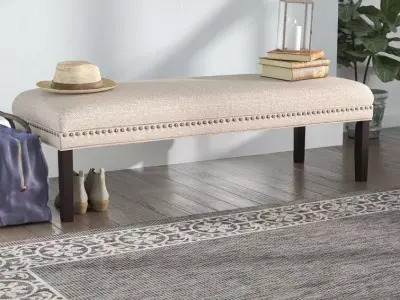 Bobby Upholstered Bench - 2 Colour 3D model