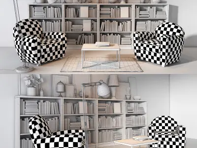 Neology Livingroom set 02 3D model