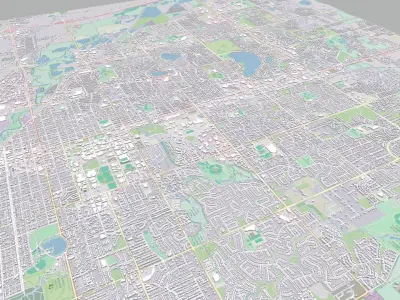 Cityscape Longmont Colorado USA  3D model