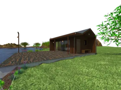 Small house with a lake  3D model