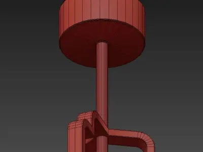 Wide chandelier 3D model buy