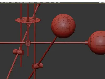 Contemporary Equipoise Ceiling Pendant Ligh Low-poly 3D model