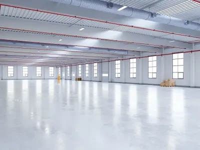 Industrial Warehouse Interior 12 Low-poly 3D model