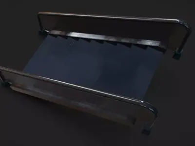 SciFi Stairs Low-poly 3D model