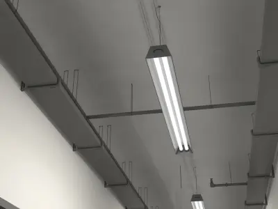 Industrial Hallway 2 3D model