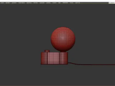 TALA ALUMINA TABLE LAMP WITH SPHERE  Low-poly 3D model