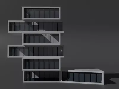 Architecture Project by Ramin Guseinov 100 Low-poly 3D model
