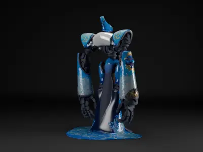 Imperial Ceremonial Mech  Stylized Sci-Fi Robot Model 3D print model