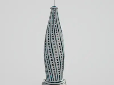 Futuristic Building 3D model get