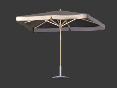 Umbrella Patio Parasol 3 Low-poly 3D model