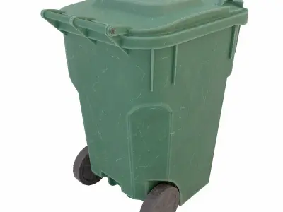 Small Dumpster lowpoly 3d model Low-poly 3D model
