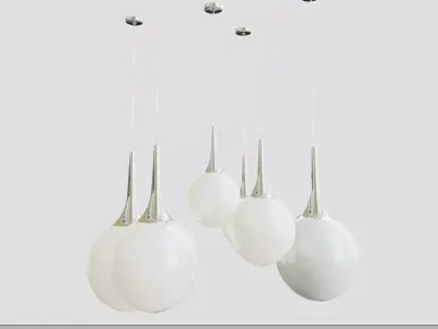 Suspension Blanche Chambre 3D model