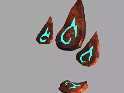 Lava Hell - Stone Leaf 24 3D model