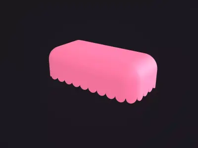 Stylized Pink Awning 3D model