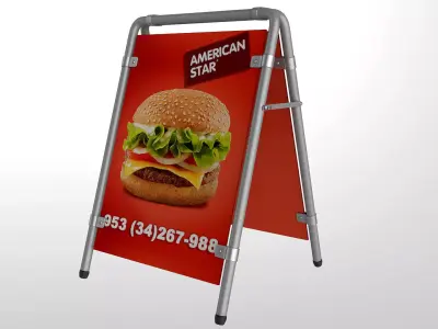 Sign Standing 3d model 3D model