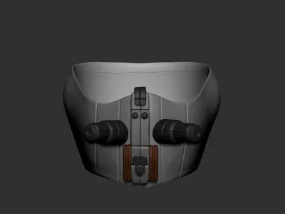 gas mask helmet scifi high poly sculpt 3D model