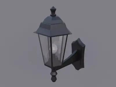Sconce wall lamp Low-poly 3D model