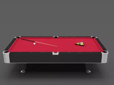 8 Ball Pool Table Red 3D model