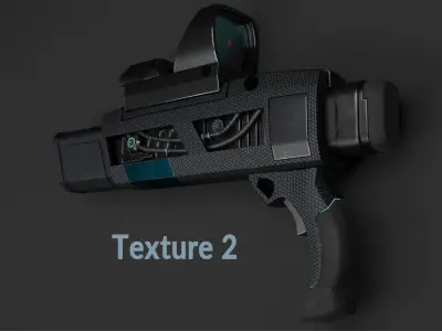 sci-fi gun 3D model