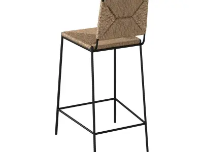 Campagne Counter Bar Height Stool by Design Freres 3D model