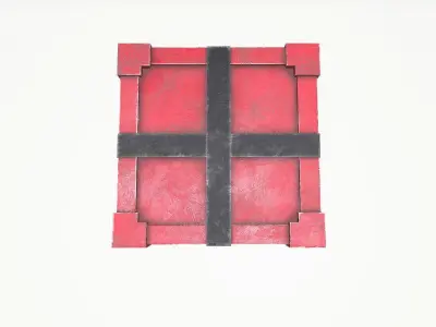 Metal Drop Box Low-poly 3D model