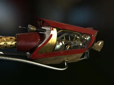 Retro Style Rifle Low-poly 3D model