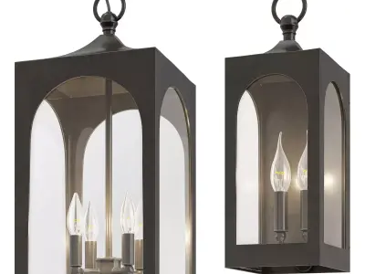 Potterybarn Caleb handmade lantern and sconce 3D model