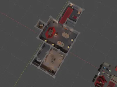 Modular Dungeon Set Free 3D model