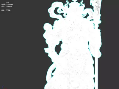 12 Chinese Style - Spring Festival Door God 3D model