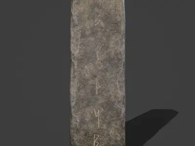 Rock Monolith Low-poly 3D model