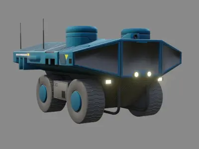 Sci-Fi Rover - Low Poly - Game Ready - PBR Low-poly 3D model