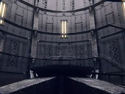 Hangar 06 Sci-Fi PBR Low-poly 3D model