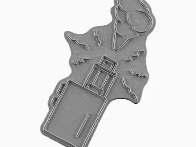 Vape Neon Sign 3D model