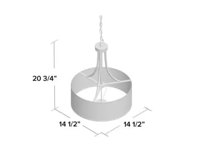 Broyles Light Drum Chandelier 3D model