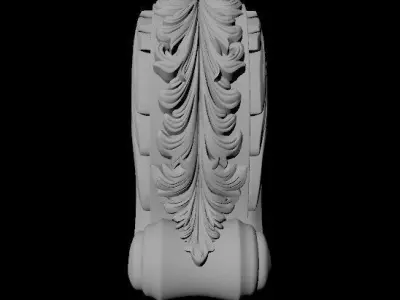 pilaster ornately carved piece of furniture 3D model buy