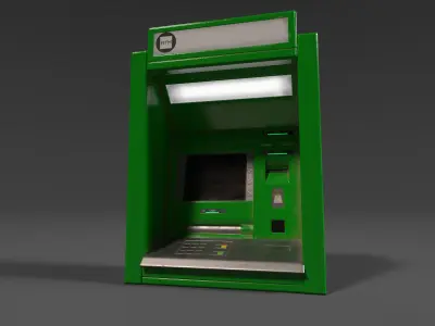 ATM Window 01 Low-poly 3D model