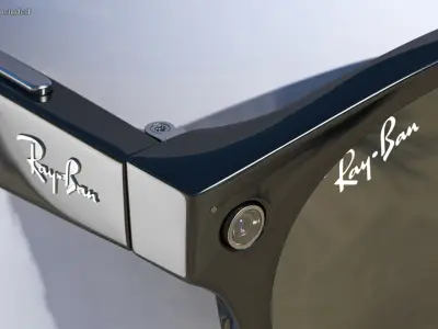 Ray Ban Stories Round Smart Glasses Dark 3D model