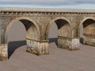 BRIDGE 3D MODEL Low-poly 3D model