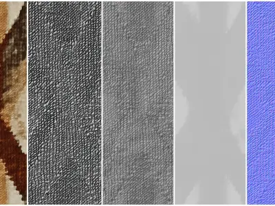 10 Nomadic Fabric VOL02 4K Seamless PNG PBR Textures Texture